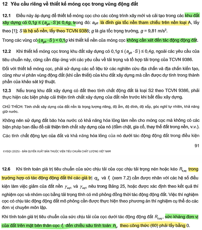 SCT CỌC XÉT ĐẾN ĐỘNG ĐẤT – CẦN LƯU Ý GÌ THEO TCVN 10304:2025?