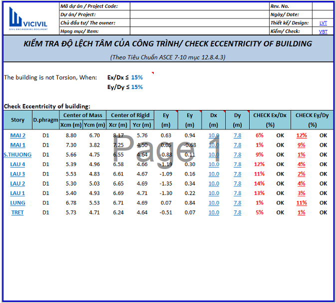 KHAI BÁO ĐỘ LỆCH TÂM TẢI ĐỘNG ĐẤT RA SAO TRONG ETABS?