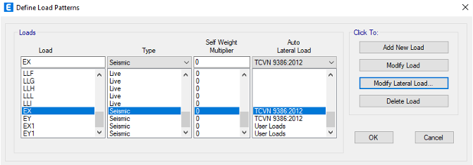 KHAI BÁO ĐỘ LỆCH TÂM TẢI ĐỘNG ĐẤT RA SAO TRONG ETABS?