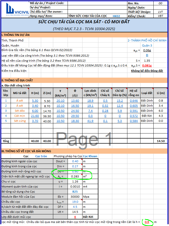 SCT CỌC MA SÁT CÓ MOI ĐẤT TCVN 10304:2025 - EXCEL 106