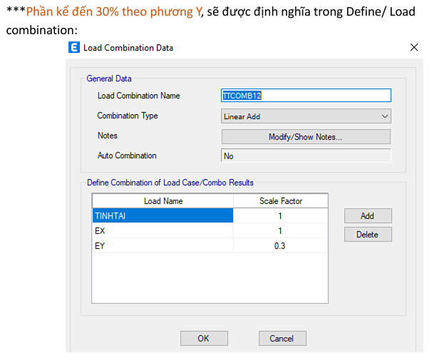 CẦN LƯU Ý GÌ KHI KHAI BÁO TẢI TRỌNG ĐỘNG ĐẤT TRONG ETABS?