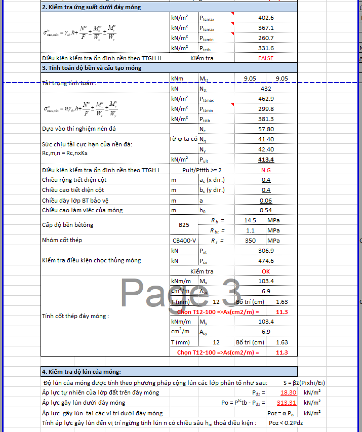 UPDATE_MÓNG ĐƠN TRÊN NỀN ĐÁ THEO TCVN 10304:2025 – EXCEL 108