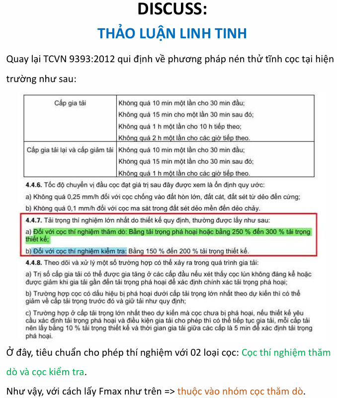 TẢI TRỌNG THÍ NGHIỆM THỬ NÉN TĨNH CỌC BAO NHIÊU LÀ PHÙ HỢP?